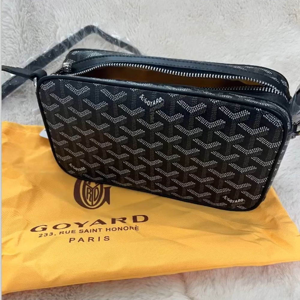 Black goyard crossbody bag